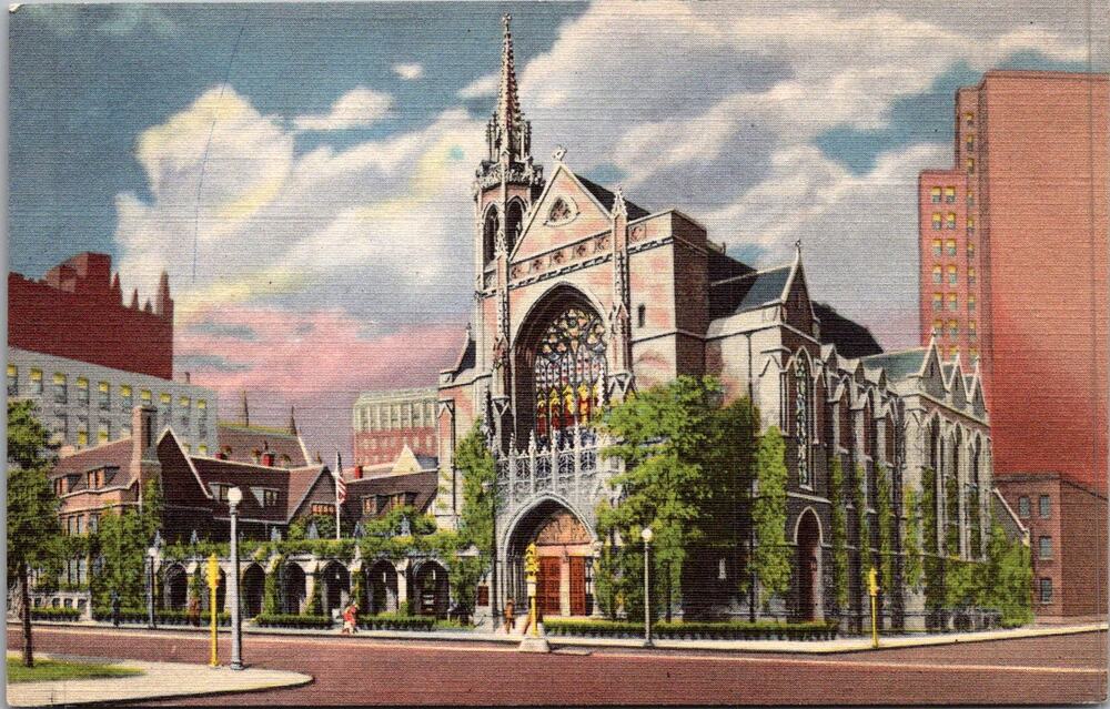 The Fourth Presbytarian Church in Chicago IL Vintage Postcard SP17-15